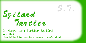 szilard tartler business card